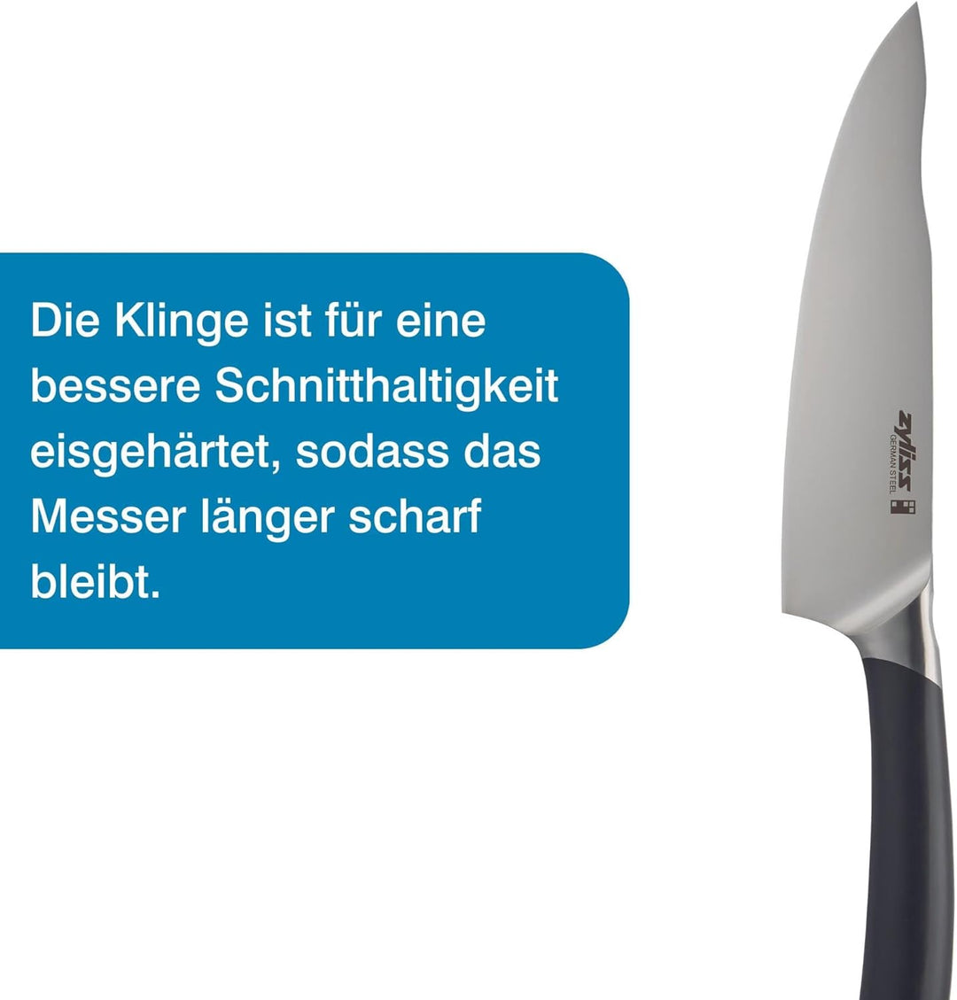 Zyliss E920270 Comfort Pro Kochmesser, Deutscher Edelstahl, Black Handle, Küchenmesser, Spülmaschine