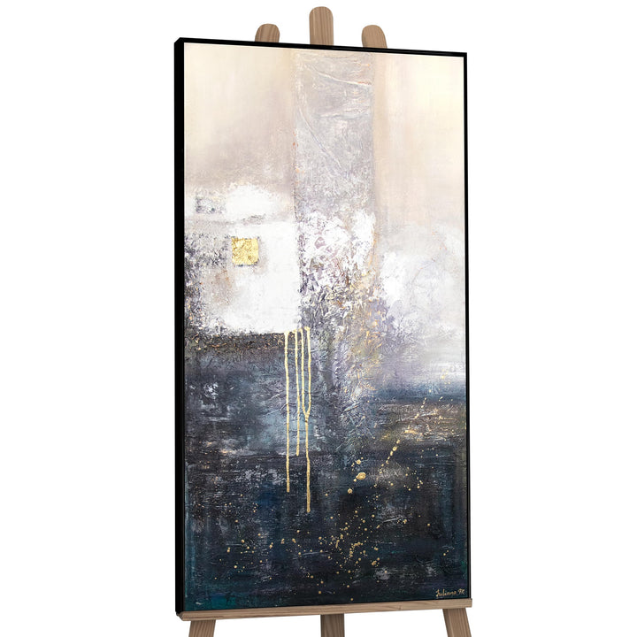 YS-Art XXL Abstrakt Acryl Gemälde auf Leinwand Fragmente handgemalt Wandbilder Wohnzimmer Büro moder