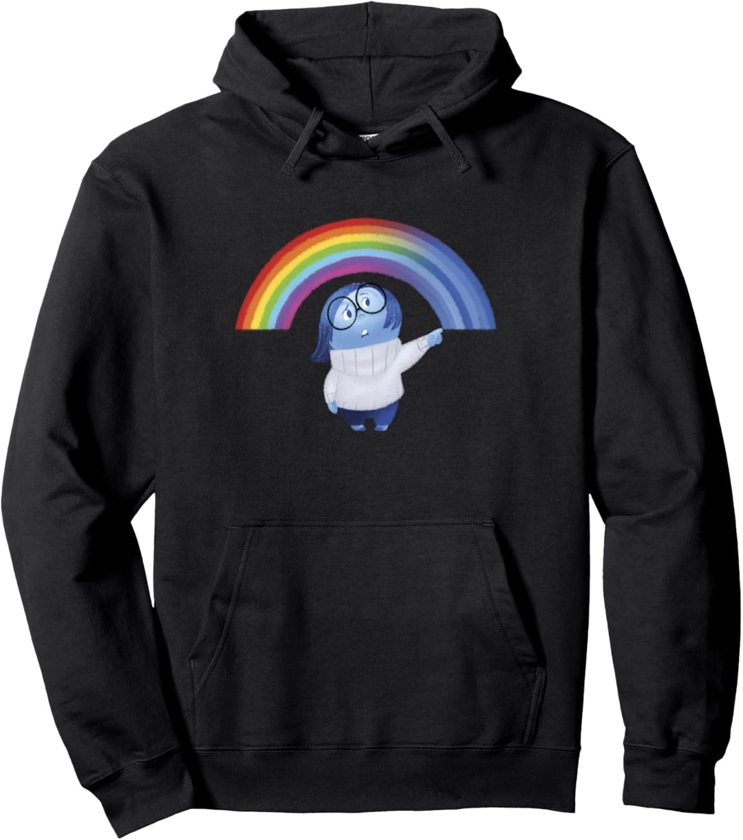 Disney Pixar Inside Out Sadness Rainbow Pullover Hoodie