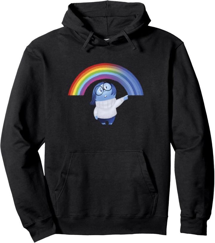 Disney Pixar Inside Out Sadness Rainbow Pullover Hoodie