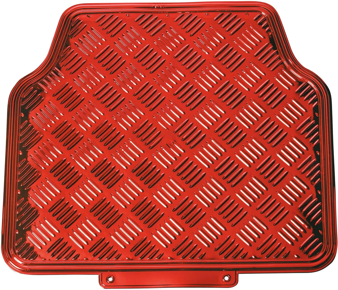 Sumex APA3000 PVC-Fussmatte, Aluminium-Optik, Rot