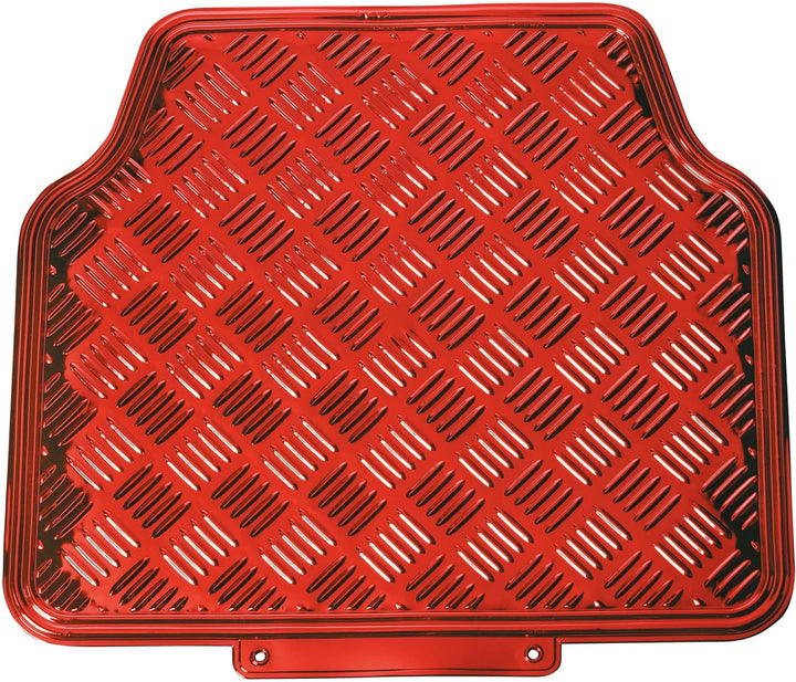 Sumex APA3000 PVC-Fussmatte, Aluminium-Optik, Rot