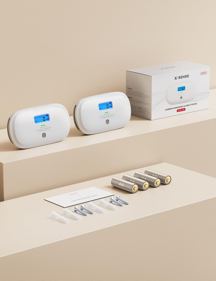 X-Sense Kohlenmonoxid Melder, TÜV Rheinland Zertifiziert, 10 Jahre Sensor, CO Melder mit austauschba