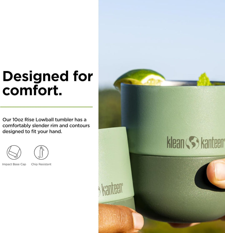 Klean Kanteen Rise Lowball Tumbler Flip Lid Isolierbecher 296ml in der Farbe sea spray, 1010164