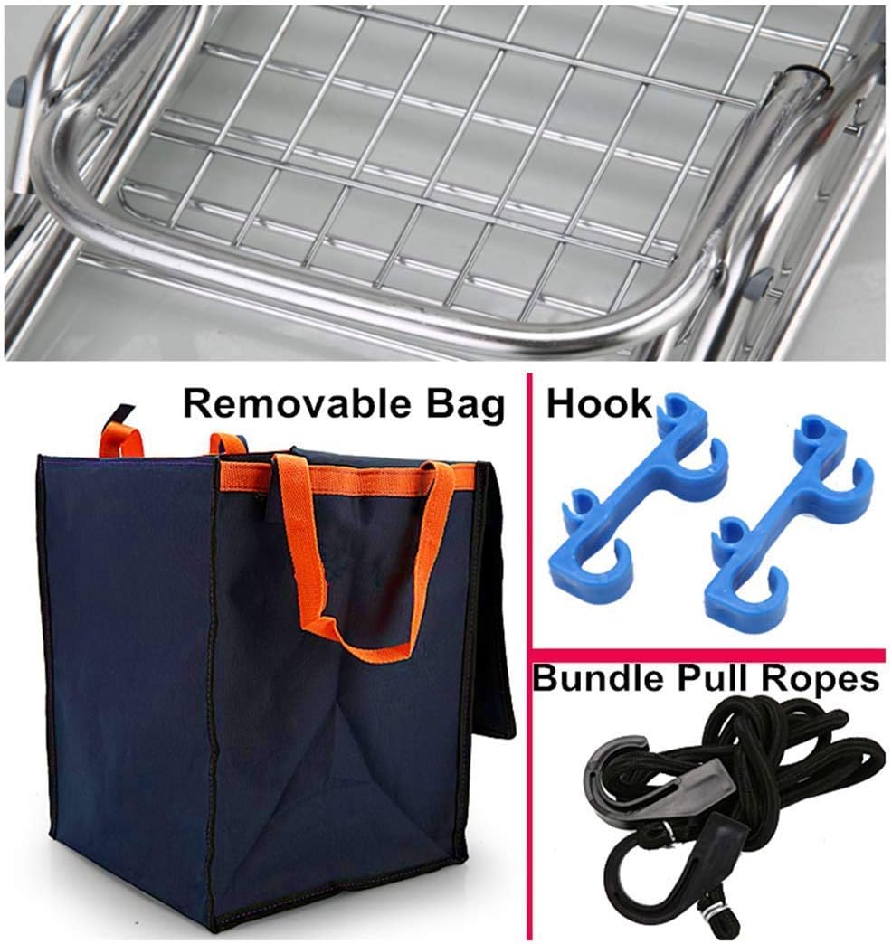 Einkaufswagen mit Rädern | klappbarer Allzweckwagen zum Treppensteigen mit Abnehmbarer wasserdichter