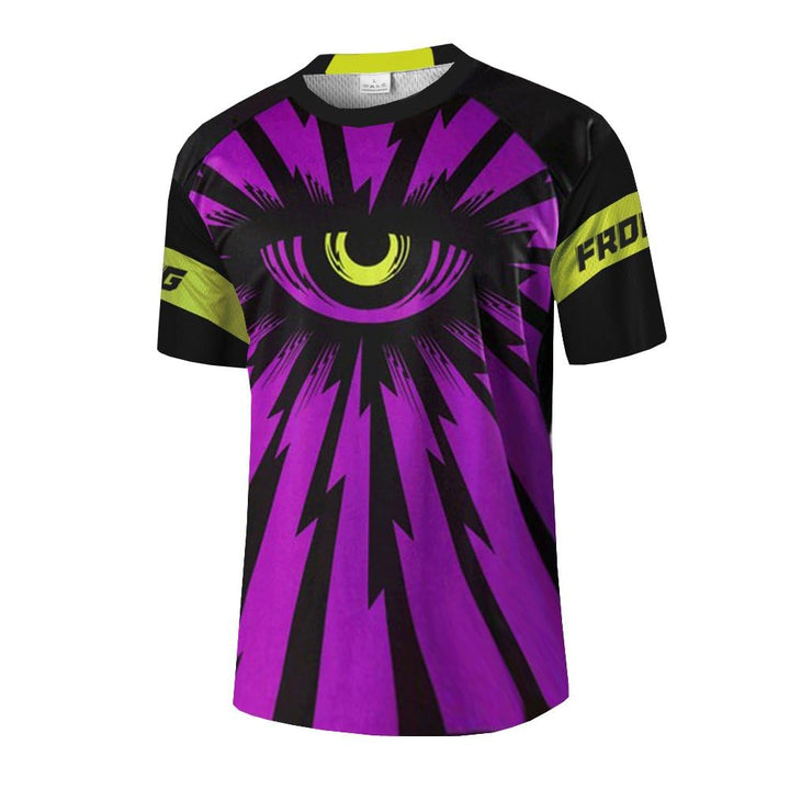 Herren Kurzarm Shirt MTB Leicht Atmungsaktiv Sanft Sport Fitnessstudio Radtrikot Dsjf08 M, Dsjf08 M