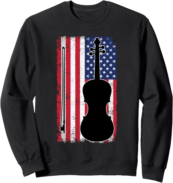 USA Flaggen Violine Sweatshirt
