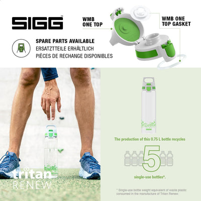 SIGG - Tritan Renew Trinkflasche - Total Clear ONE - Für Kohlensäurehaltige Getränke Geeignet - Spül