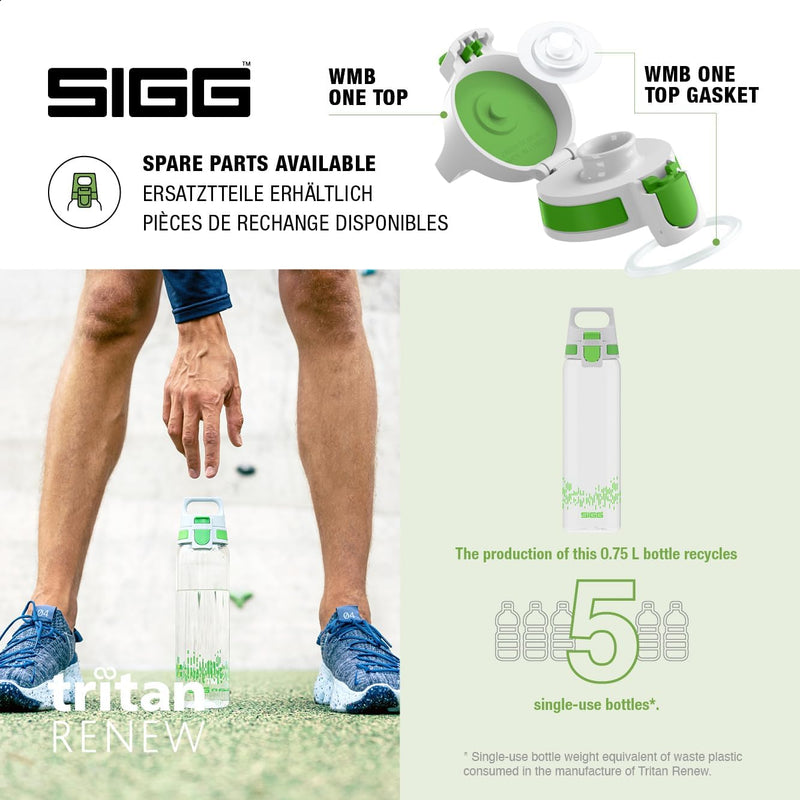 SIGG - Tritan Renew Trinkflasche - Total Clear ONE - Für Kohlensäurehaltige Getränke Geeignet - Spül