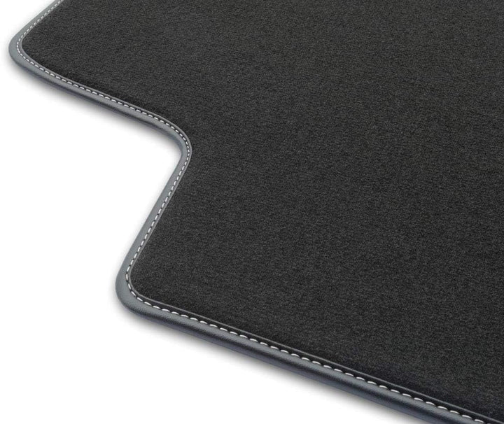 M MOTOS Velours Premium fussmatten Auto kompatibel mit FIAT 500 ab 2007 - Premium, Leder, Weiss fuss