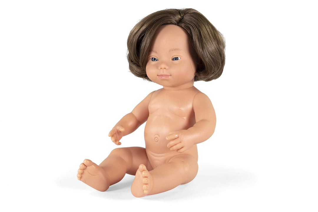 Miniland europäisches Mädchen 38cm mit Downsyndrom, 31088