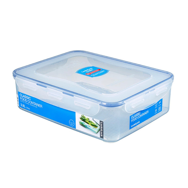 LocknLock PP Classic Vorratsdose mit Gitter, 3,9 L, 295 x 230 x 84 mm, 100 % luft- und wasserdicht,