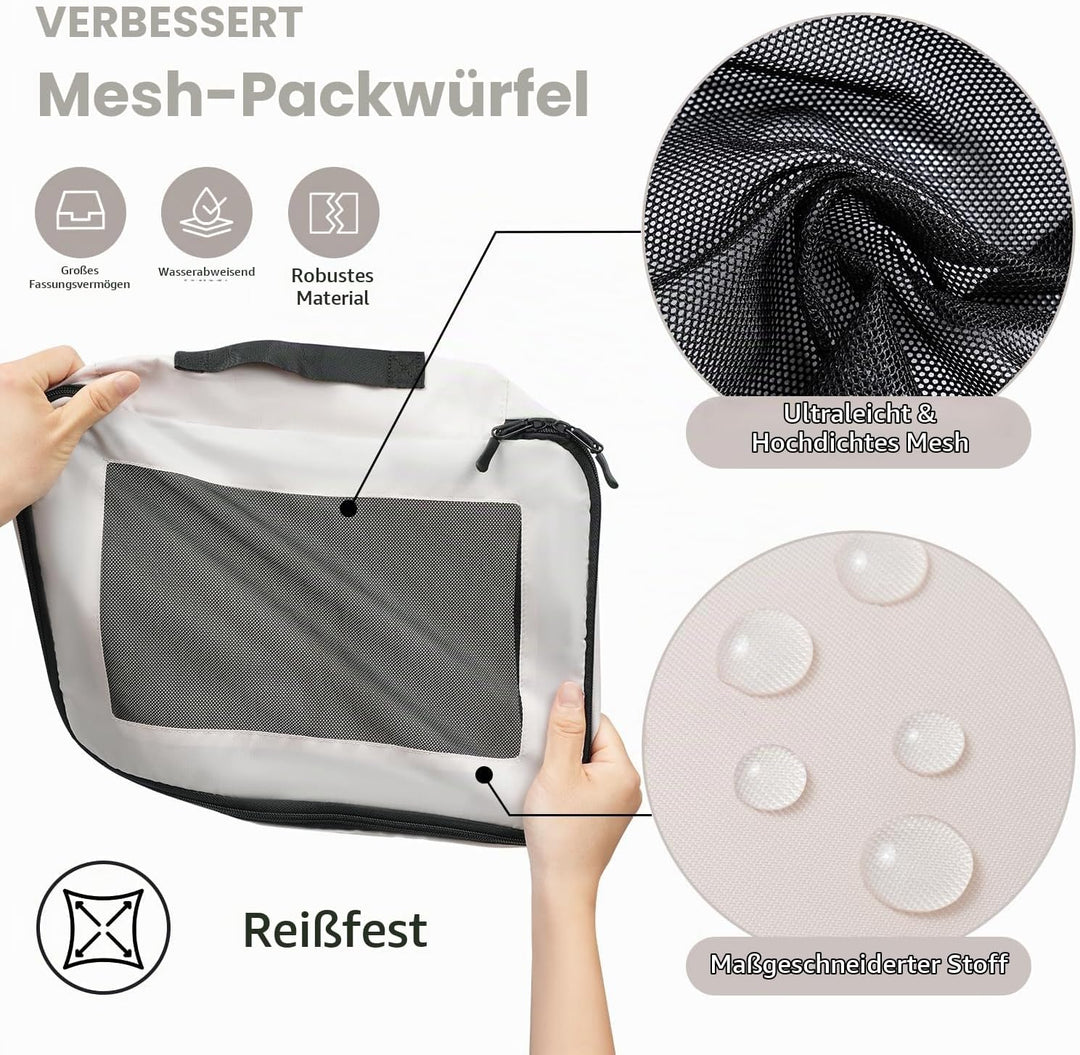 Packing Cubes for Suitcase 8 Set, Leichtgewichtige Gepäck Packing Organizer Packing Cubes für Reisez