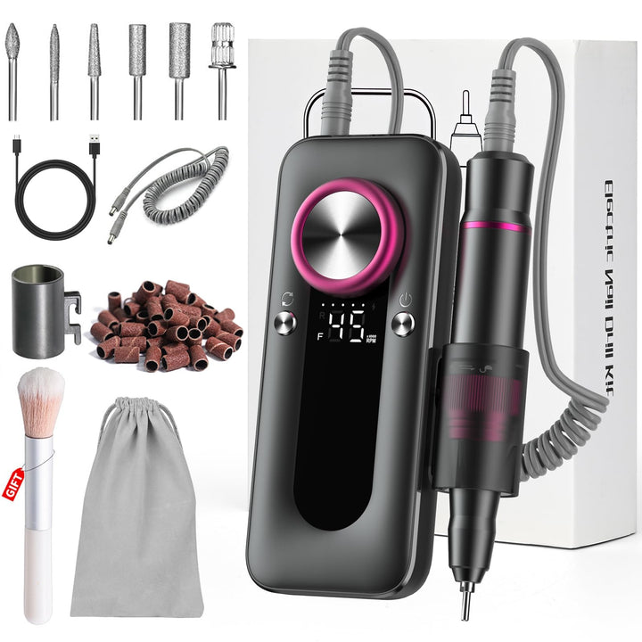 Elektrische Nagelfräser 45000 U/min Wiederaufladbare Professionelle Elektrische Nagelfeile 4000mAh U