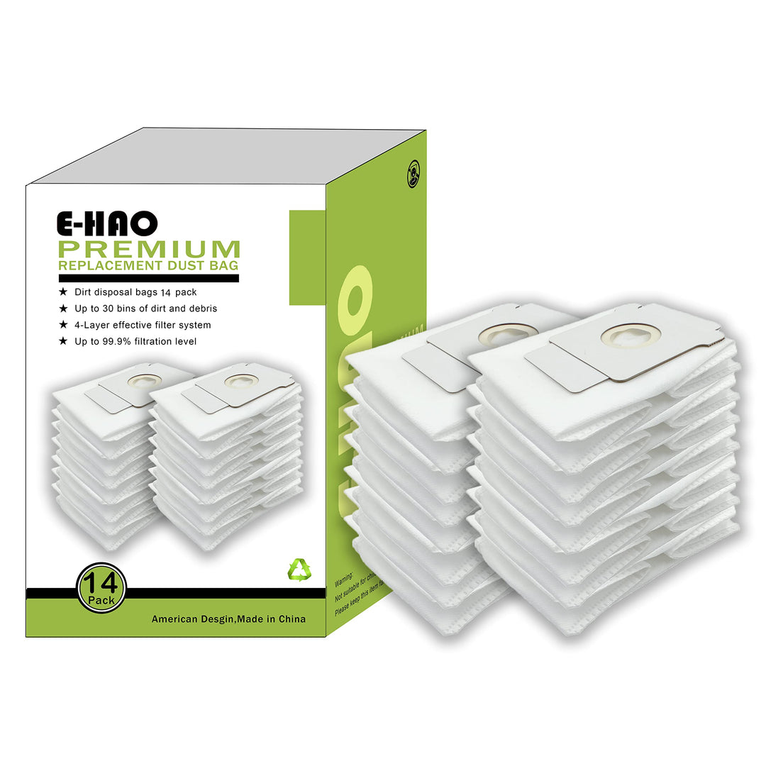 E-HAO 14 Pack Staubsaugerbeutel kompatibel mit iRobot Roomba i, s, j und Roomba Combo i, j Serien, E