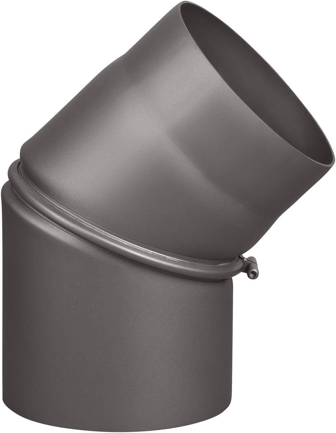 Rauchrohr Ø150mm Bogen 0-45° verstellbar mit Tür gussgrau Ofenrohr Kaminrohr Bogen 0-45° Gussgrau, B