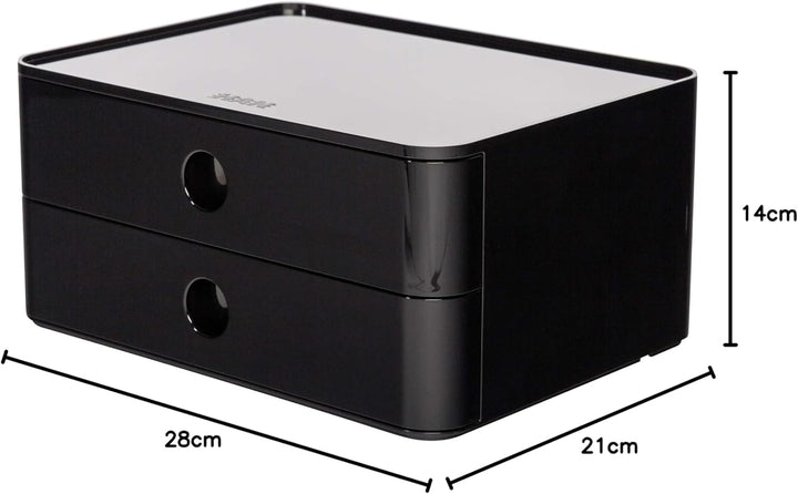 HAN Schubladenbox Allison SMART-BOX mit 2 Schubladen und Trennwand, Kabelführung, stapelbar, Utensil