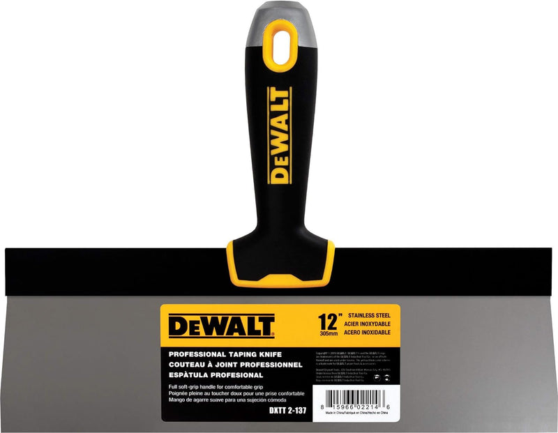 DEWALT DXTT-2-137 Taping Messer, Edelstahl, mit weichem Griff, 30,5 cm 12-Inch, 12-Inch