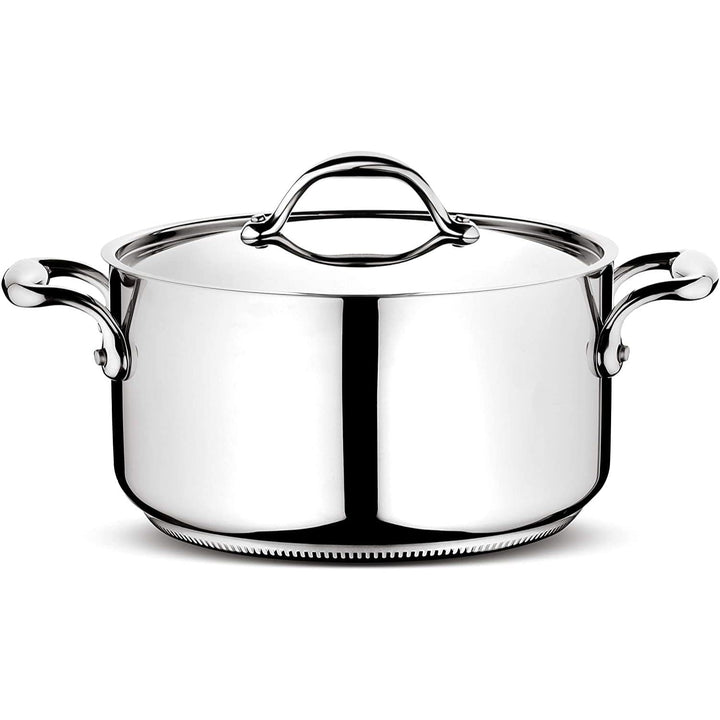 Lagostina Accademia Lagofusion Topf mit 2 Griffen mit Deckel, Edelstahl 18/10 Ø 18 cm, Induktionskoc