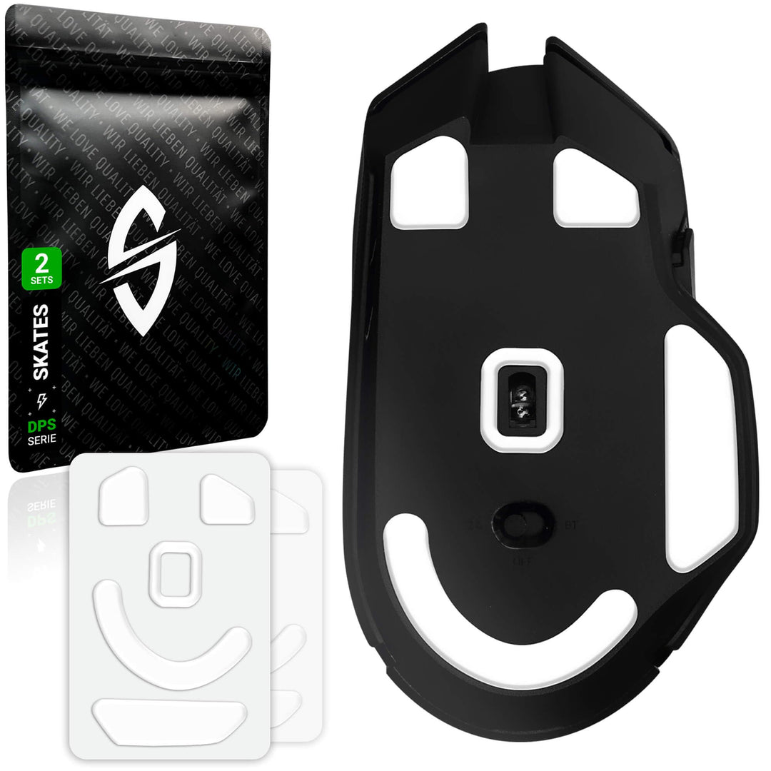 SensoryBoost DPS Glides (2er Set) kompatibel mit Razer Basilisk V3 X Hyperspeed - Ultra Schnell, Abg