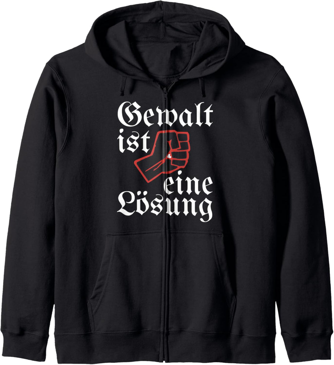 Gewalt ist eine Lösung Lustig Provokant Kapuzenjacke