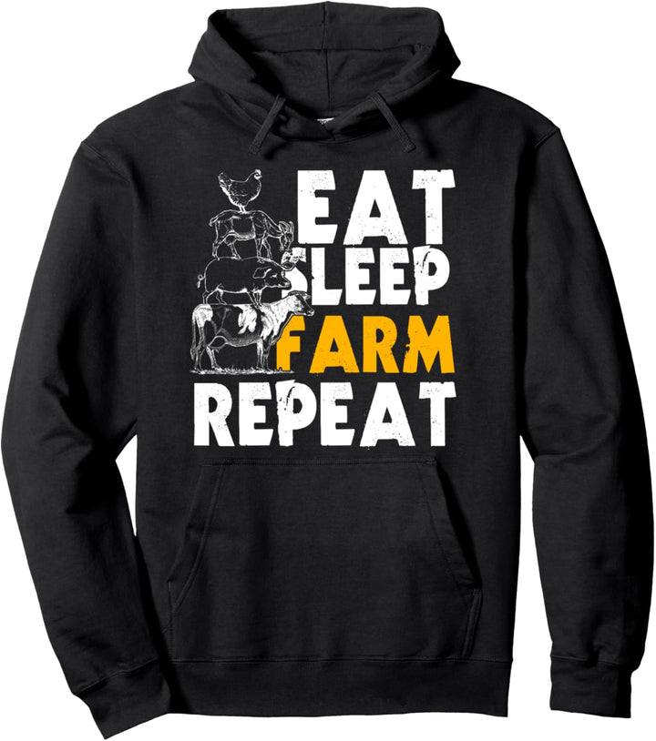 Farmer Eat Sleep Farm Wiederholen Sie Rancher Farming Pullover Hoodie