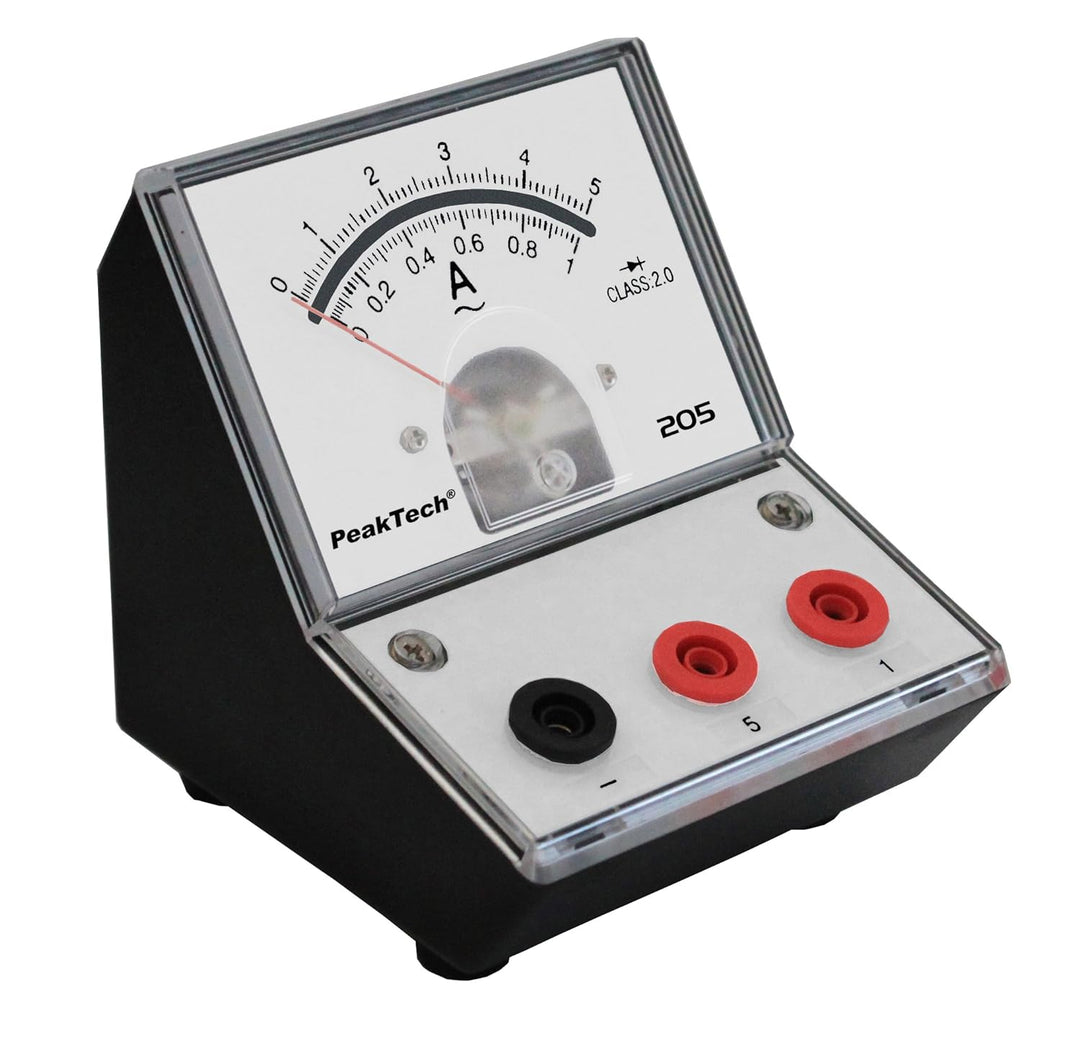 PeakTech P 205-09 Strommessgerät/Amperemeter Analog/Messgerät mit Spiegelskala 0 … 1A/ 5A AC