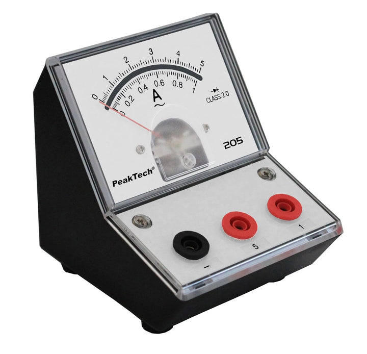 PeakTech P 205-09 Strommessgerät/Amperemeter Analog/Messgerät mit Spiegelskala 0 … 1A/ 5A AC