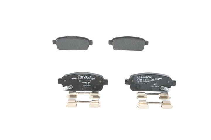 Bosch BP1661 Bremsbeläge - Hinterachse - ECE-R90 Zertifizierung - vier Bremsbeläge pro Set
