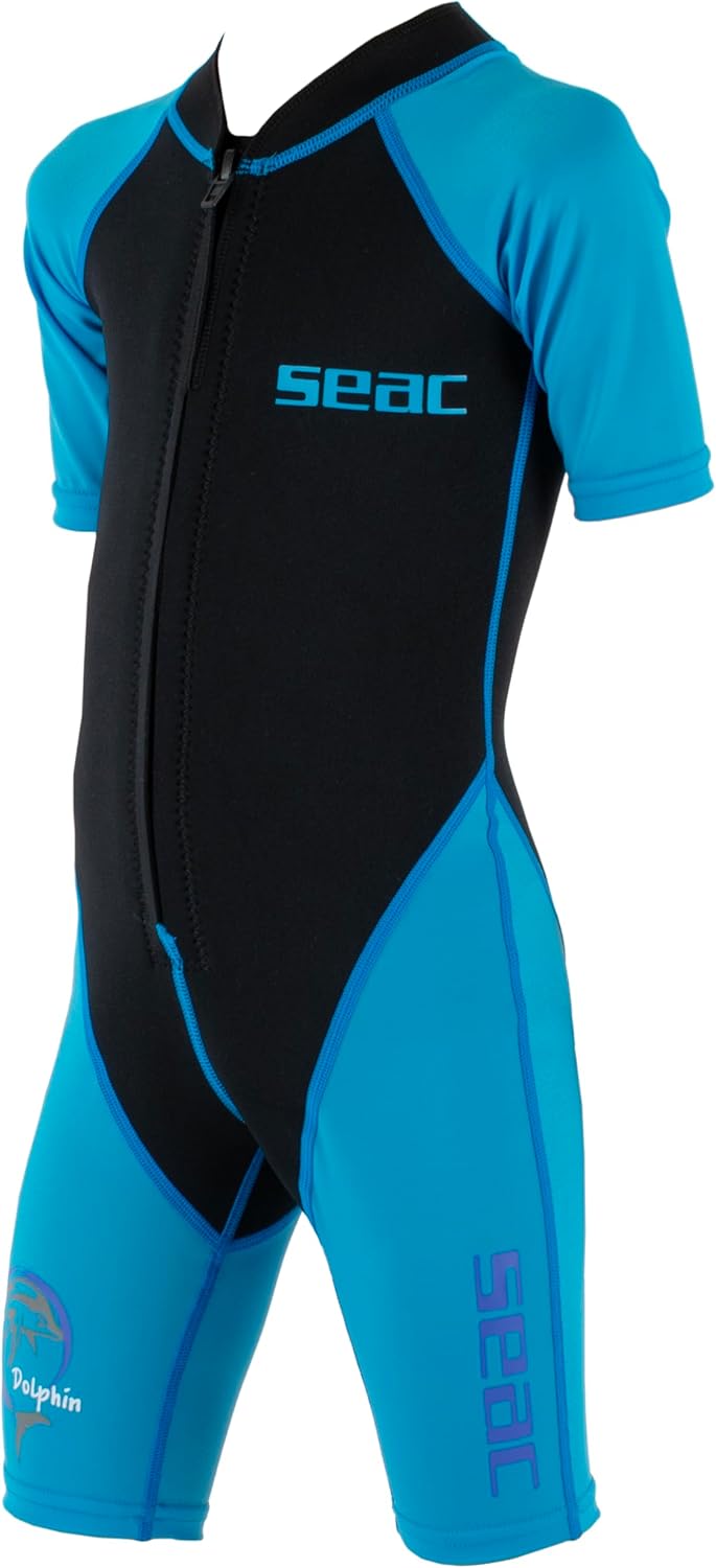 Seac Kinder Dolphin Auchanzug Shorty 1,5 mm Neopren und Lycra geeignet für Schwimmen, Schnorcheln un