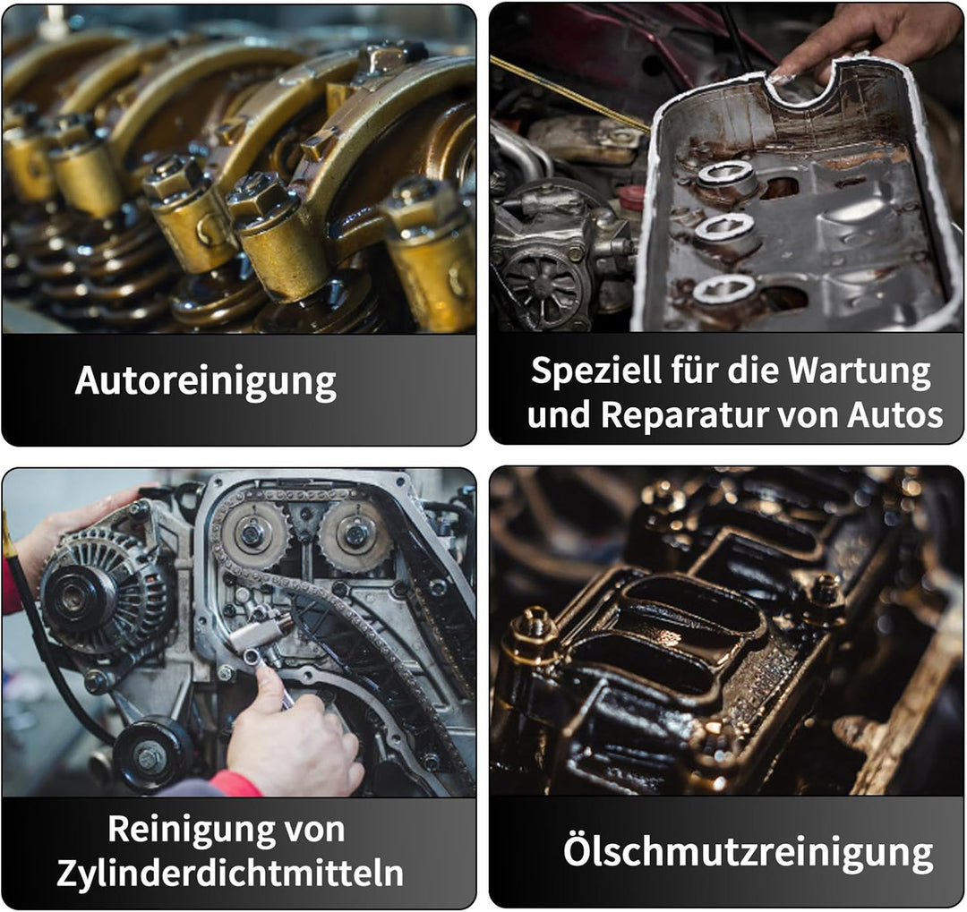 4 Stück Dichtungsschaber, Schaber Werkzeug, Carbon-Automobil-Schaber-Set mit Metall Schlagköpfen, 23