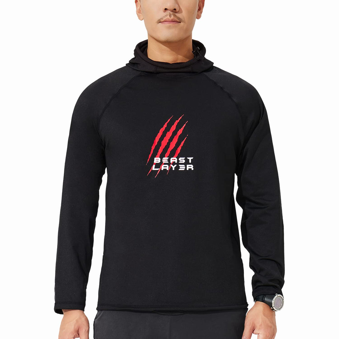 HUGE SPORTS Winter Hoodie Herren Kapuzenpullover mit Fleece Innenseite für Wintersport