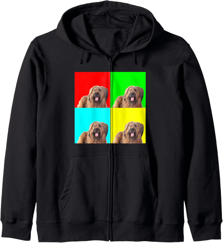 Pop Art Dog Briard Kapuzenjacke