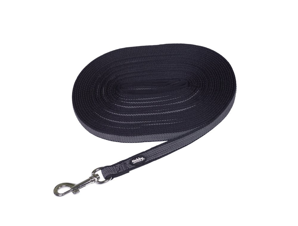 Nobby Schleppleine Anti-Slip, schwarz L: 10 m, B: 17 mm, 1 Stück 0 10 Meter, 0 10 Meter