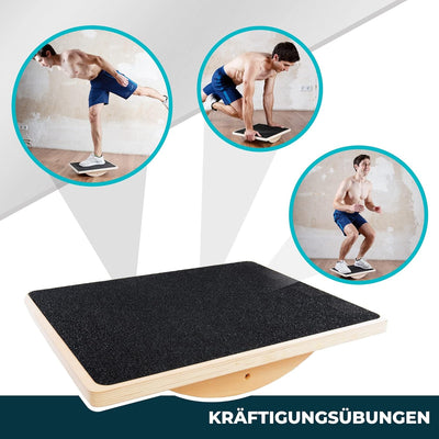 RPM Power Balance Board – Hochwertiges Massivholz-Balance-Board für konzentriertes Kerntraining, Bei