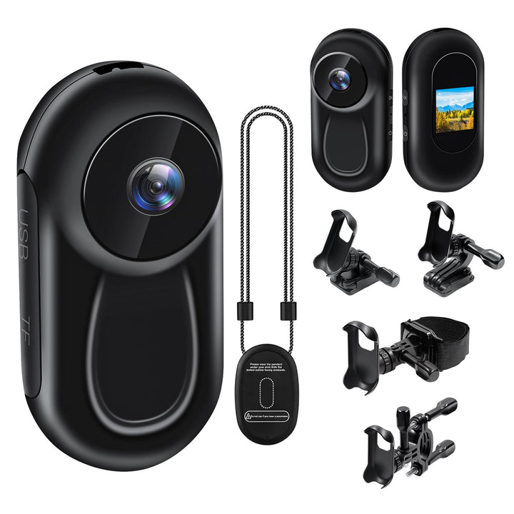 Mini-Actionkamera, HD-1080p-Sport-Actionkamera, 120° Helm-Actionkamera | Action Cam mit Magnetbefest