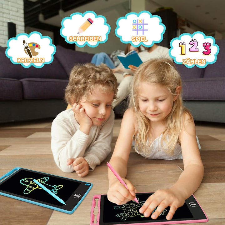 8 Stück LCD Schreibtafel für Kinder ab 3 Jahren, Elektronische Maltafel, Tragbare Beschäftigung Spie