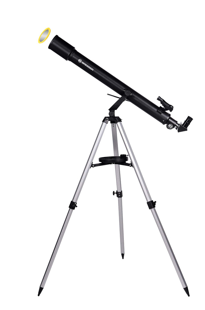 Bresser Einsteiger Linsen-Teleskop Sirius 70/900 AZ mit Smartphone-Adapter, Sonnenfilter, Stativ &amp; Z