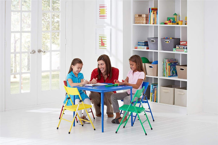 COSCO Pinch-Free Kinder klemmfreien Klappstuhl, Legierungsstahl, Blau, 35.5 x 40 x 57.4 cm, Blau