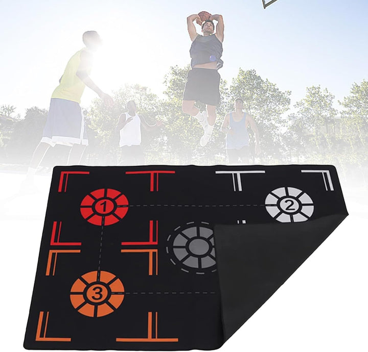 Matte Ballkontrolle Schritt Trainingsmattem, Gummi Trainingsmatte Geschenke Basketball Trainingsmatt