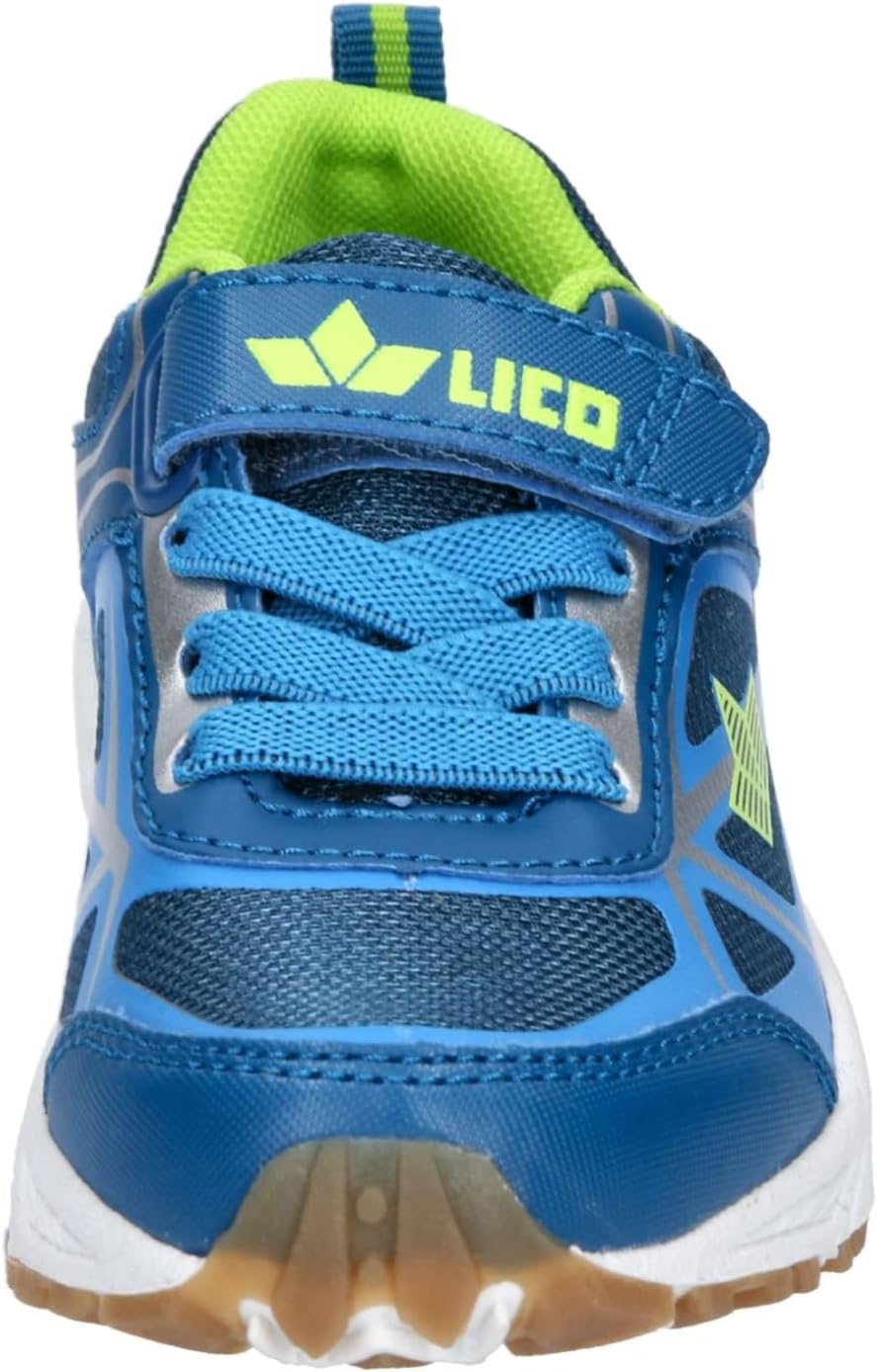 Lico Unisex Kinder Salford Vs Sneaker 27 EU Petrol Blau Lemon, 27 EU Petrol Blau Lemon