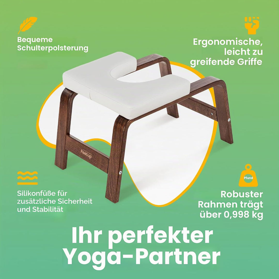 FeetUp Trainer The Original - Yoga kopfstandhocker, Yoga Inversion Bank, Simply and Safely Reverse.