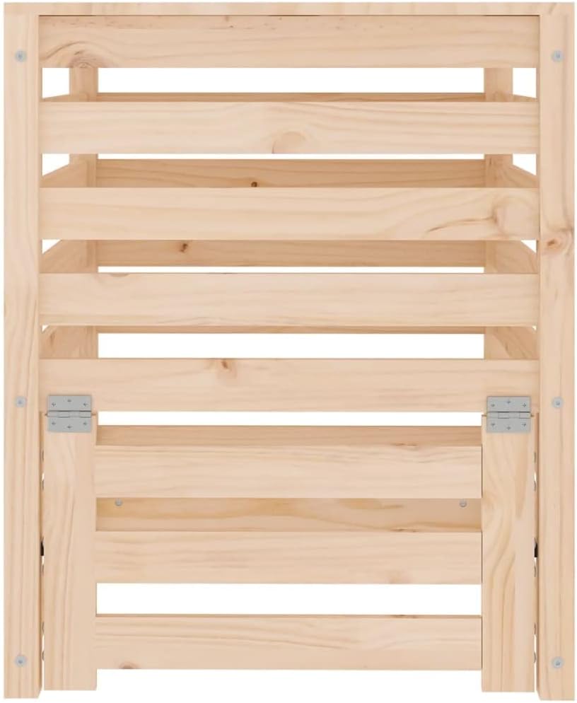 vidaXL Komposter, Gartenkomposter mit Latten-Design, Holzkomposter mit Deckel Klappe, Kompostbehälte