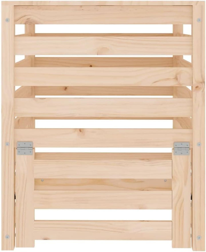 vidaXL Komposter, Gartenkomposter mit Latten-Design, Holzkomposter mit Deckel Klappe, Kompostbehälte