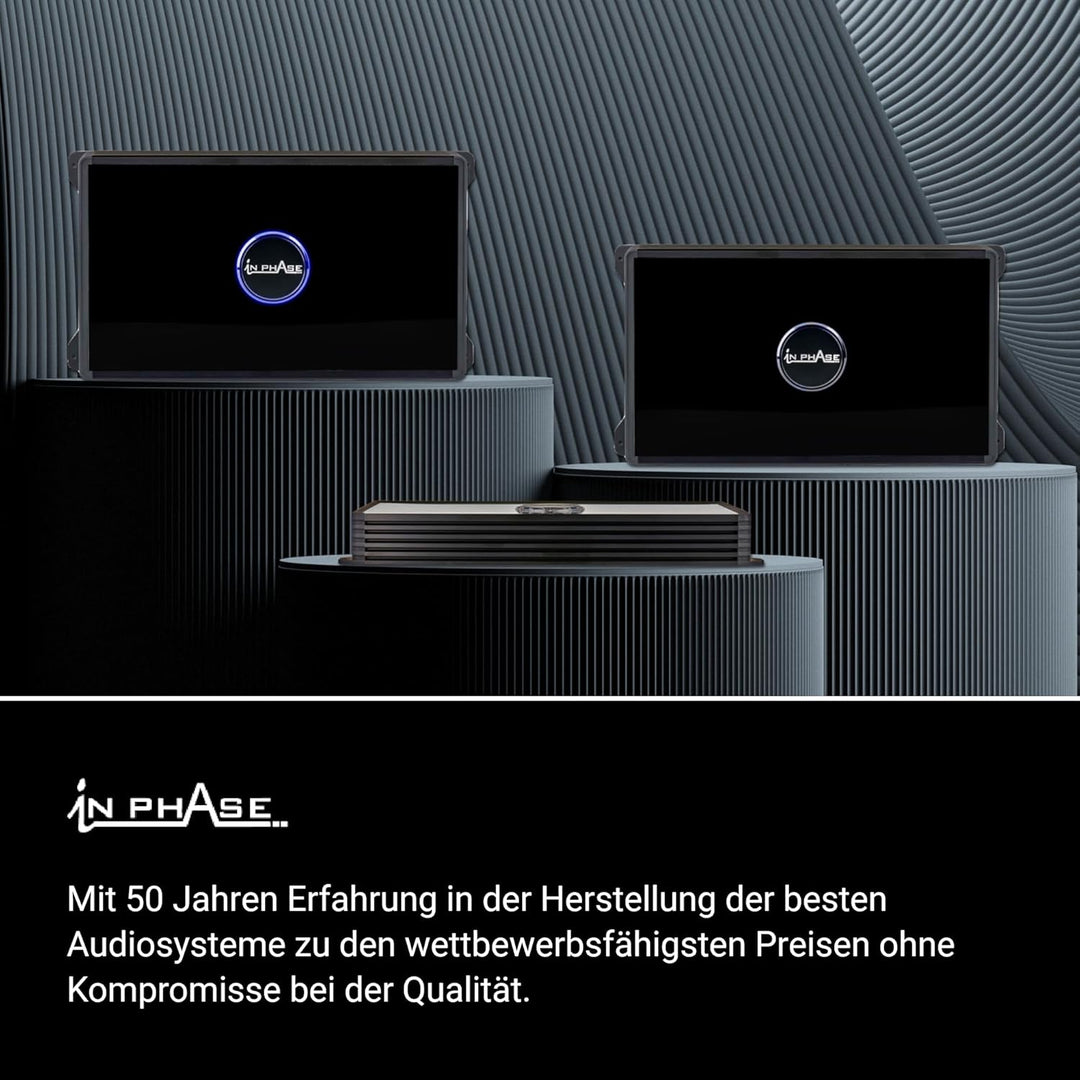 In Phase Car Audio USW300 300 W Ultraflaches, kompaktes aktives Subwoofersystem für den Untersitz, A