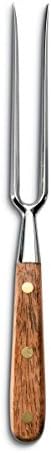 AUSONIA - 64410 GESCHMIEDETE FLEISCHGABEL AUS AISI 420 ROSTFREIEM EDELSTAHL MIT HOLZGRIFF 28 CM