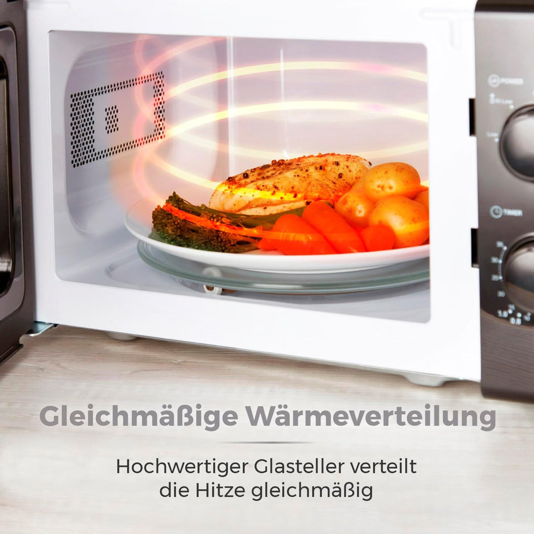 Tower T24034BLK 20 Liter 700W Manuelle Mikrowelle mit 5 Leistungsstufen und einem 35 Minuten Timer -