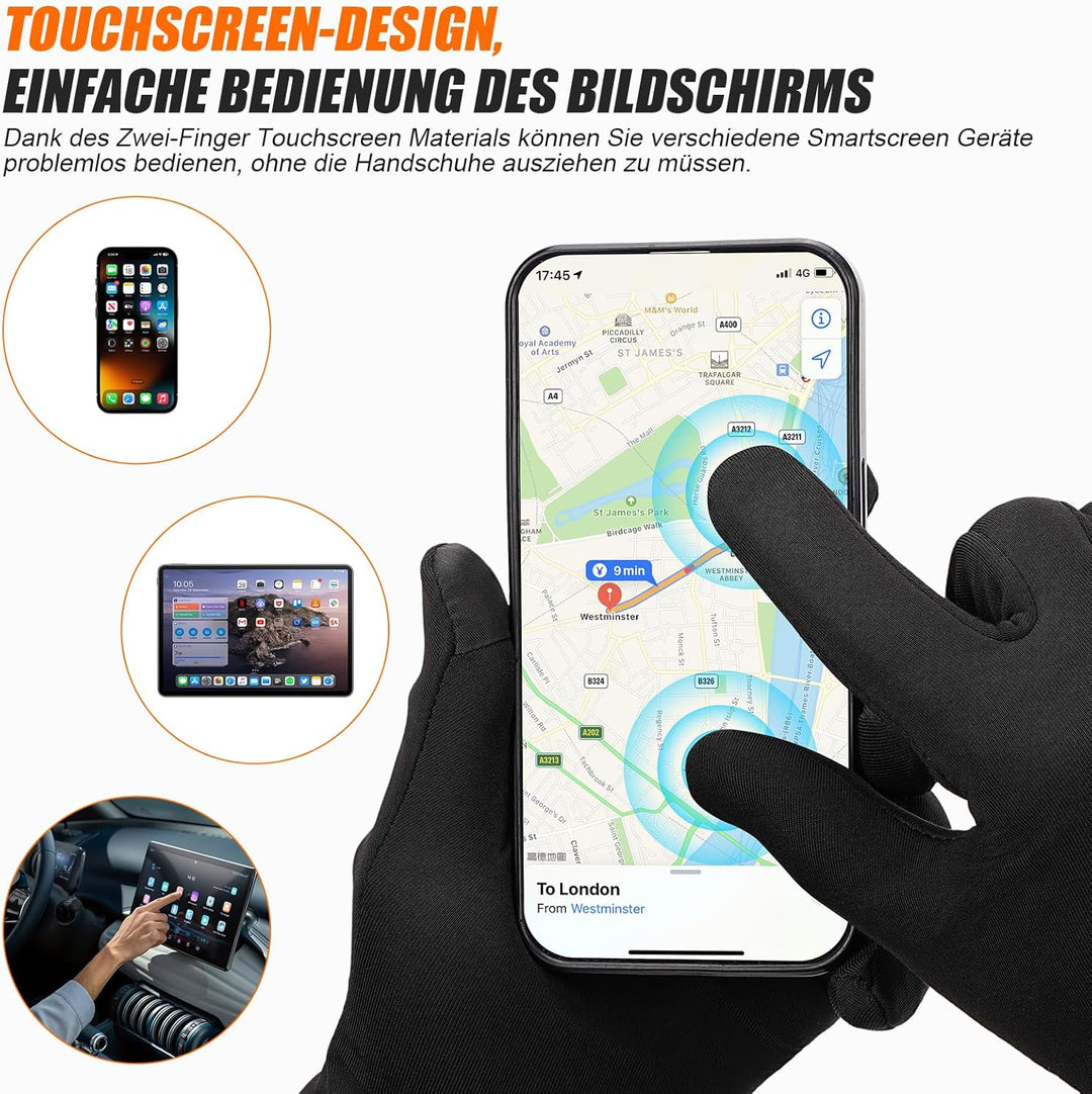 Dr.warm Schnelltrocknend Beheizbare Handschuhe für Herren Damen, Ultradünne Beheizte Handschuhe Line