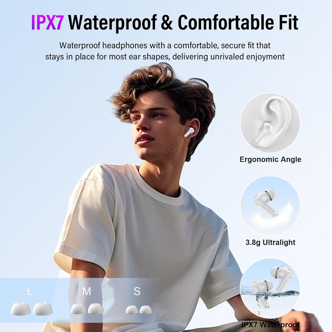 Touchscreen Bluetooth Kopfhörer, 2026 In Ear Kopfhörer Kabellos Bluetooth 5.4 mit ANC+ENC Noise Canc