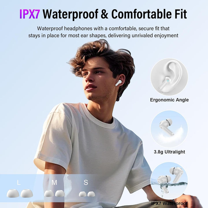 Touchscreen Bluetooth Kopfhörer, 2026 In Ear Kopfhörer Kabellos Bluetooth 5.4 mit ANC+ENC Noise Canc